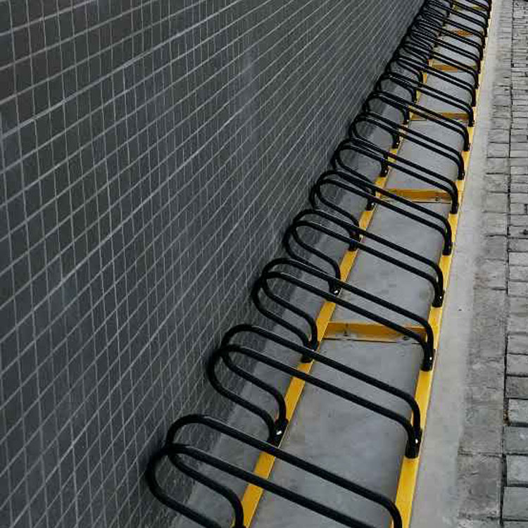 卡位式自行车停车架碳素钢材质安装在时捷物流110套